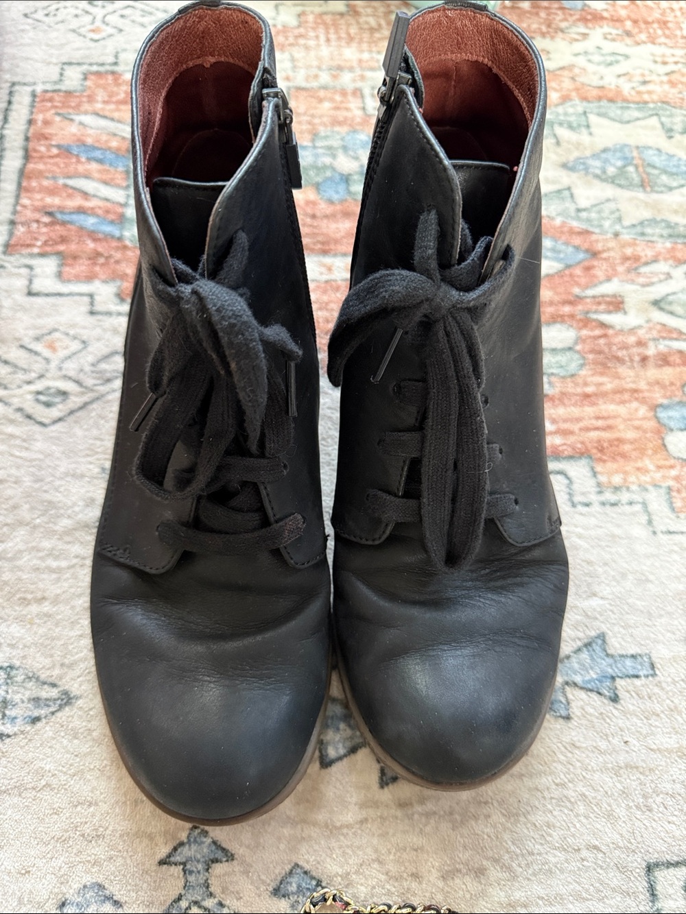 Dansko Betrice Black Leather Lace-Up Ankle Boots EU 39 Chukka Oxford Booties 8.5 - Picture 6 of 11